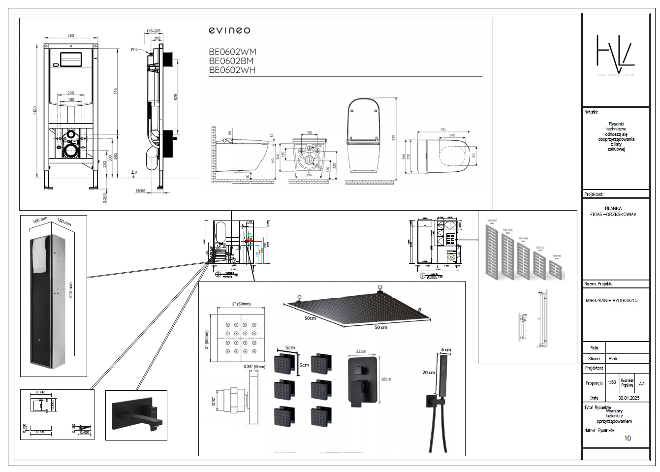 System-podtynkowy-do-toalety-specyfikacja-techniczna-instalacji-sanitarnych Specyfikacja techniczna stelaża podtynkowego Evineo z wymiarami i elementami armatury łazienkowej